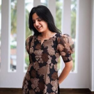 Aagyeyi Superior Kurtis - Organza Printed