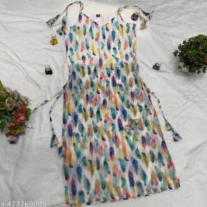 Women Organza Trendy Fabulous Kurtis